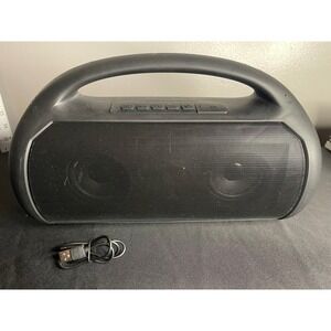 Fisher Portable Wireless Bluetooth Boombox Speaker with LED Lights Black